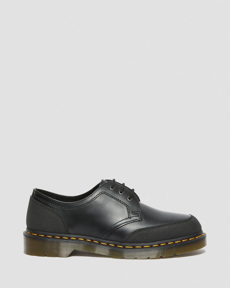 Men's Dr Martens 1461 Guard Panel Leather Oxfords Shoes Black | AU 592LIS